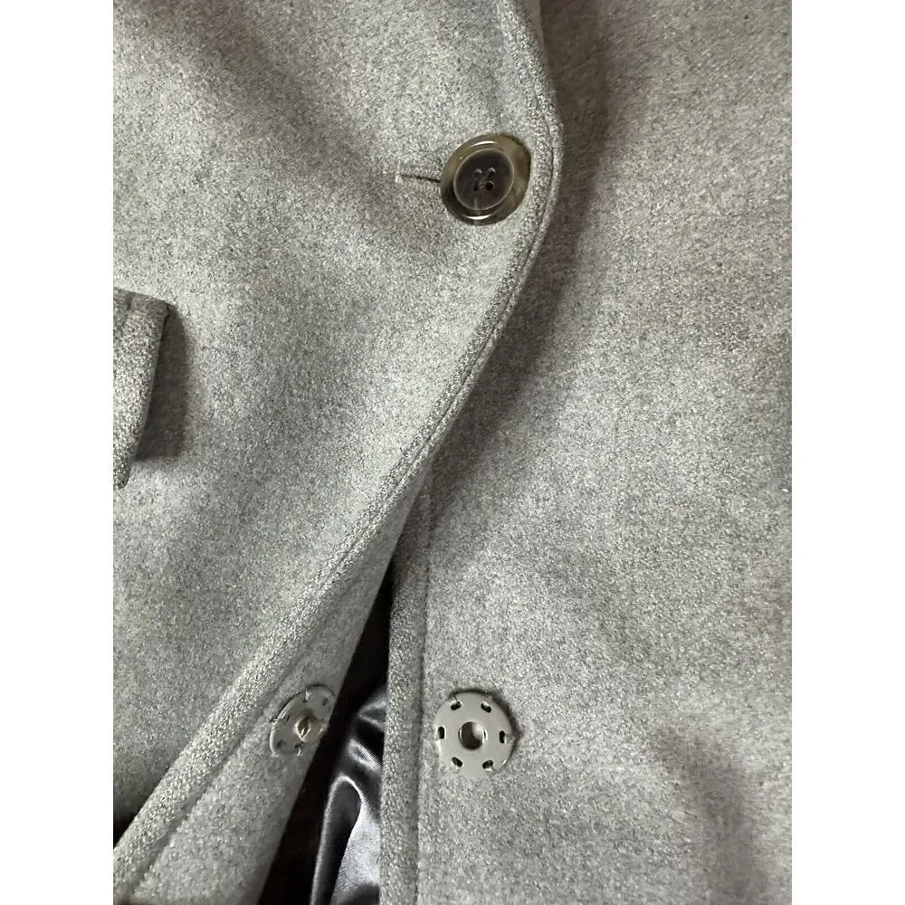 J. Crew Woman Grey Wool Melton Boyfriend Coat A8907 Sz 8 - Picture 6 of 12